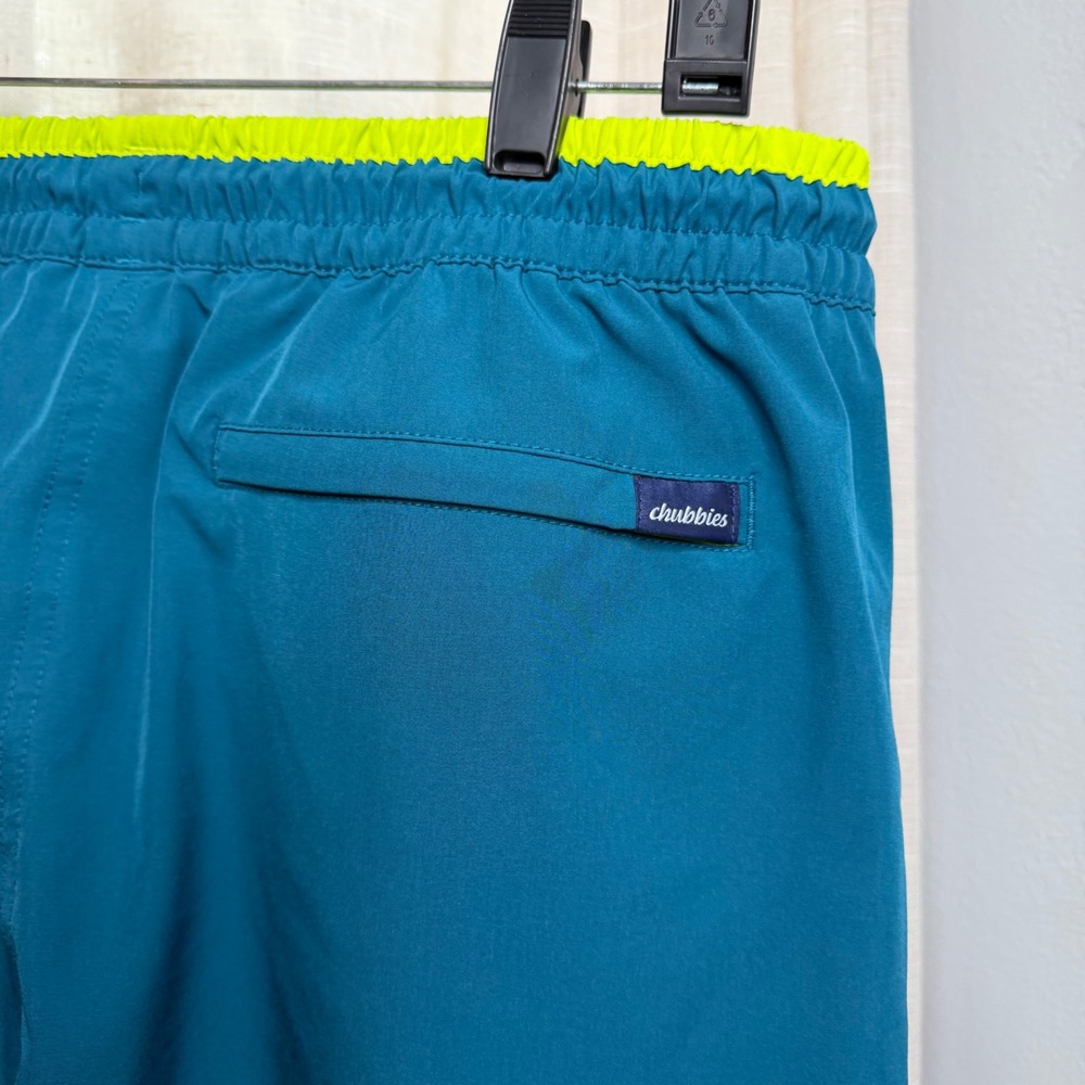 Chubbies Classic Swim Trunks Compression Liner Teal Blue Mens XL 7" Inseam - Picture 7 of 9